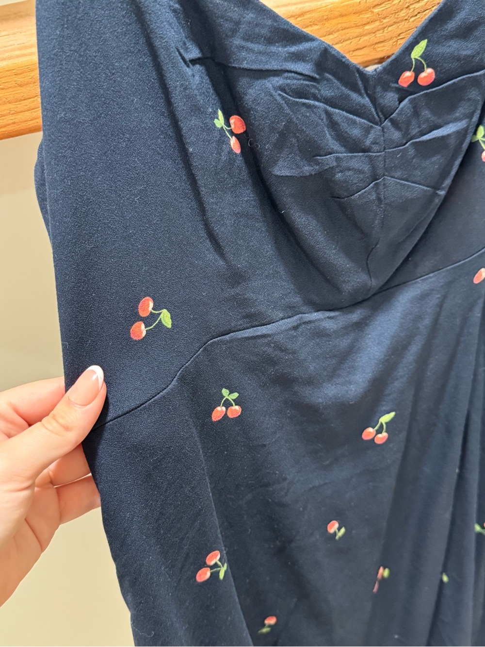 Old Navy Navy Mini Dress with Cherry Print - Picture 2 of 7